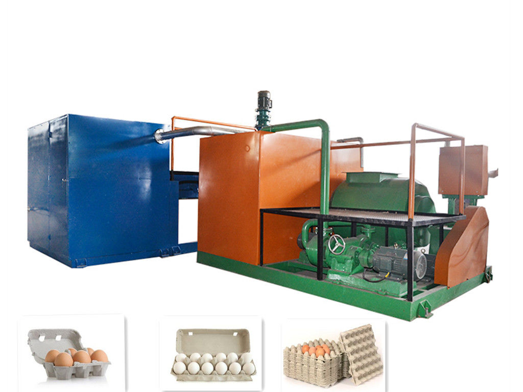 อัตโนมัติหมุนกระดาษ Egg Tray Machine เครื่องพิมพ์ผง 2000pcs / ชั่วโมง ด้วยหม้ออลูมิเนียม