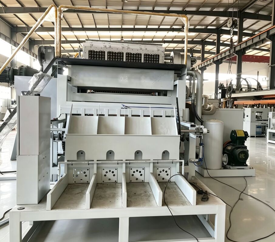 2000-3000PCS / H เครื่องถาดไข่แบบหมุนกระดาษรีไซเคิลเป็นมิตรกับสิ่งแวดล้อมสายการผลิตถาดไข่ | อุปกรณ์ความจุปานกลางขนาดกะทัดรัดและใช้งานง่าย/เสถียรสำหรับโรงงานที่กำลังเติบโต