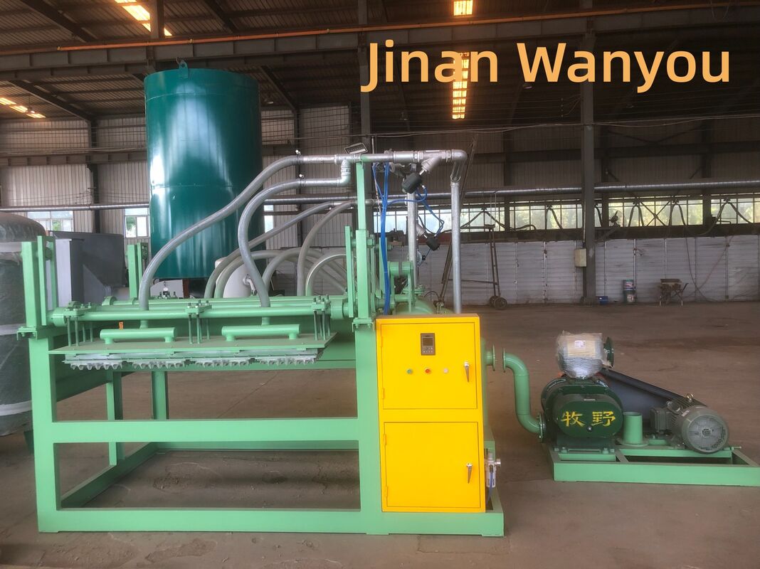 Semi Automatic Paper Egg Tray Machine Simple Structure 1*4 Molds 1500pcs/h Low-Cost Eco-Friendly  For Small Business