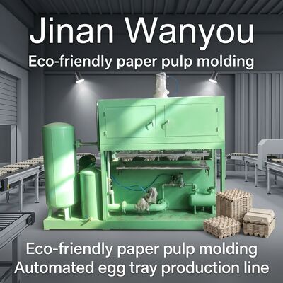 1300-1500pcs Per Hour Reciprocating Forming Egg Carton การทําเครื่องจักรสําหรับการรีไซเคิลกระดาษทิ้ง
